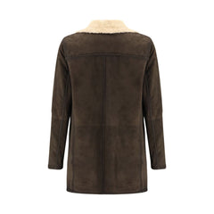 D'amico Brown Leather Coat