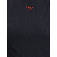 Fendi Black Wool Top