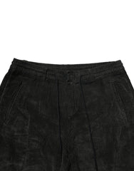 Dondup Black Mid Waist Cropped Corduroy Men Trouser Pants