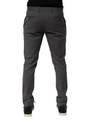 Daniele Alessandrini Gray Polyester Formal Dress Trouser Pants