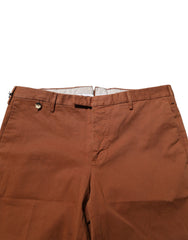 PT Torino Brown Men Skinny Chino Mid Waist Trouser Pants