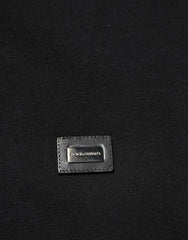 Dolce & Gabbana Sweater Black Cotton Hooded Men Sweatshirt Sweater