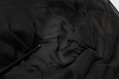 Dolce & Gabbana Black Silk Tulle Long Sleeve V-neck Dress