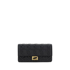 Fendi Black Calf Leather Bos Taurus Wallet