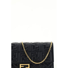 Fendi Black Calf Leather Bos Taurus Wallet