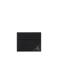Prada Black Calf Leather Bos Taurus Wallet