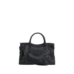 Balenciaga Black Calf Leather Bos Taurus Shoulder Bag