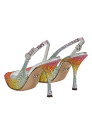 Dolce & Gabbana Multicolor Sequin Slingback Pumps Shoes