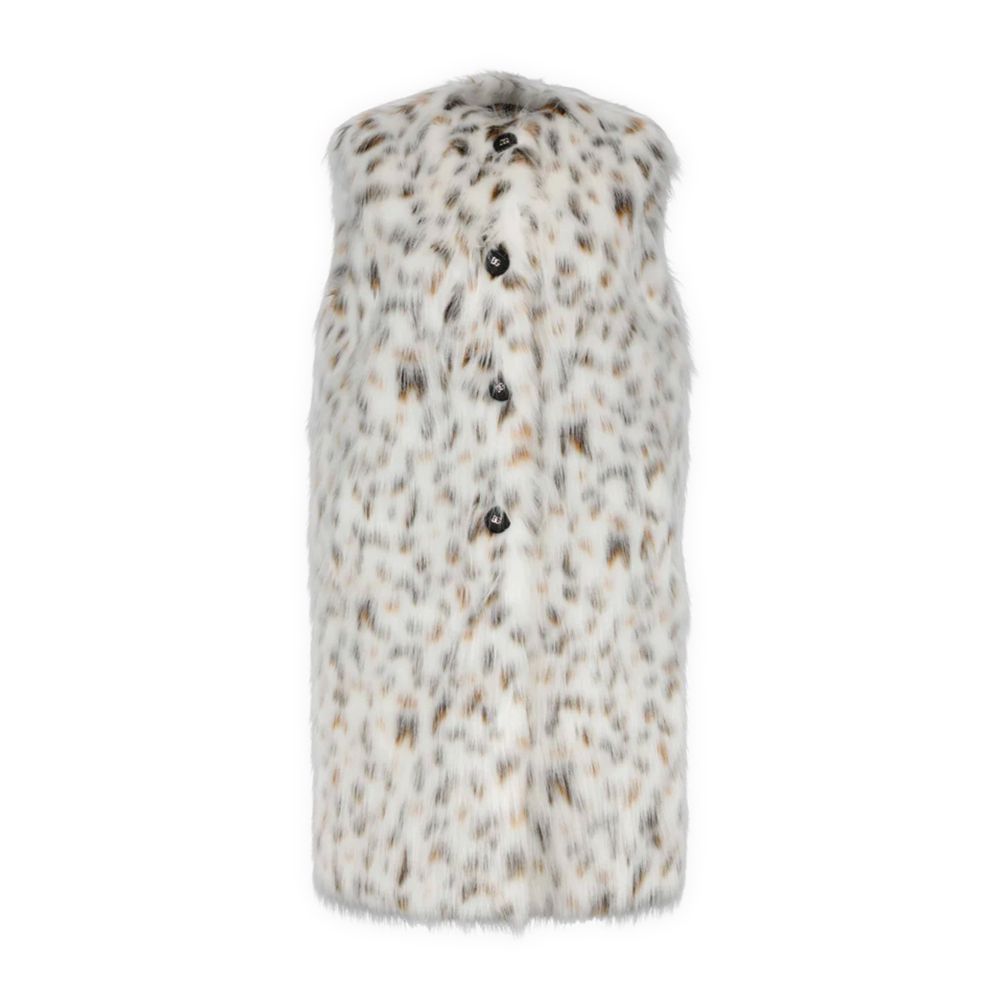 Dolce & Gabbana White Marabou Jackets & Coat