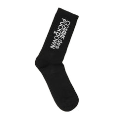 Comme Des Fuckdown Black Cotton Sock
