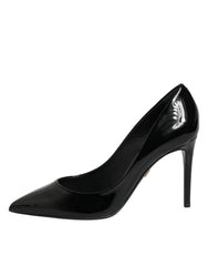 Dolce & Gabbana Black Leather Stiletto Heels Pumps Shoes