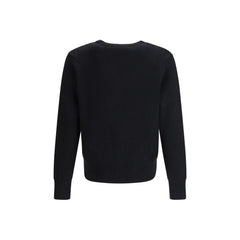 Ami Paris Black Merino Wool Cardigan