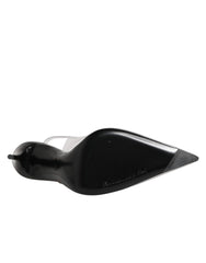 Dolce & Gabbana Black Leather Clear PVC Slingback Pumps Shoes