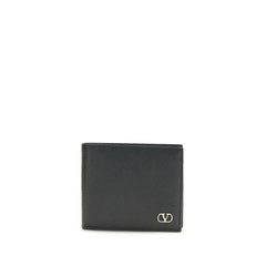 Valentino Garavani Black Calf Leather Bos Taurus Wallet