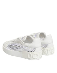 Dolce & Gabbana White Mesh Inserts Low Top Sneakers Shoes