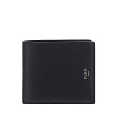Fendi Black Calf Leather Bos Taurus Wallet