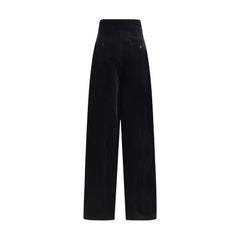 Max Mara Black Cotton Casual Pants