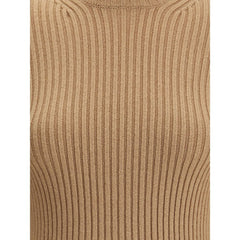 Max Mara Beige Wool Long Sleeve T-Shirt