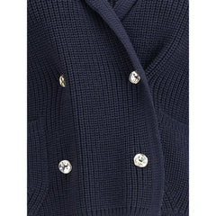 Ella Blue Merino Wool Cardigan