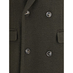 Cruna Green Fleece Wool Coat