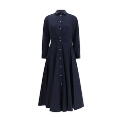 Ella Blue Cotton Casual Dress