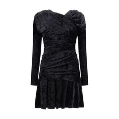 Ganni Black Recycled Polyester Cocktail Dress