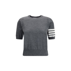 Thom Browne Gray Fleece Wool T-Shirt