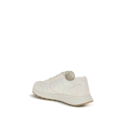 Prada Cream Recycled Polyamide Athletic Sneakers