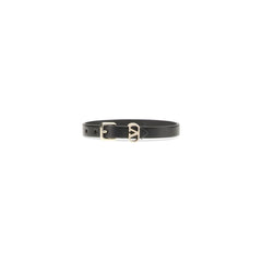 Valentino Garavani Black Calf Leather Bos Taurus Bracelet
