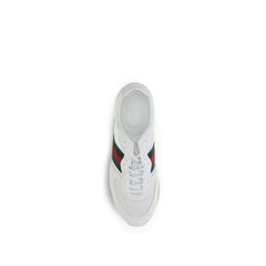 Gucci White Polyamide Athletic Sneakers