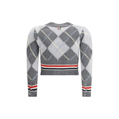 Thom Browne Gray Fleece Wool Cardigan