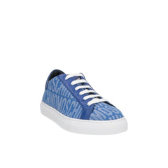 Moschino Couture Blue Leather Low Top Sneakers