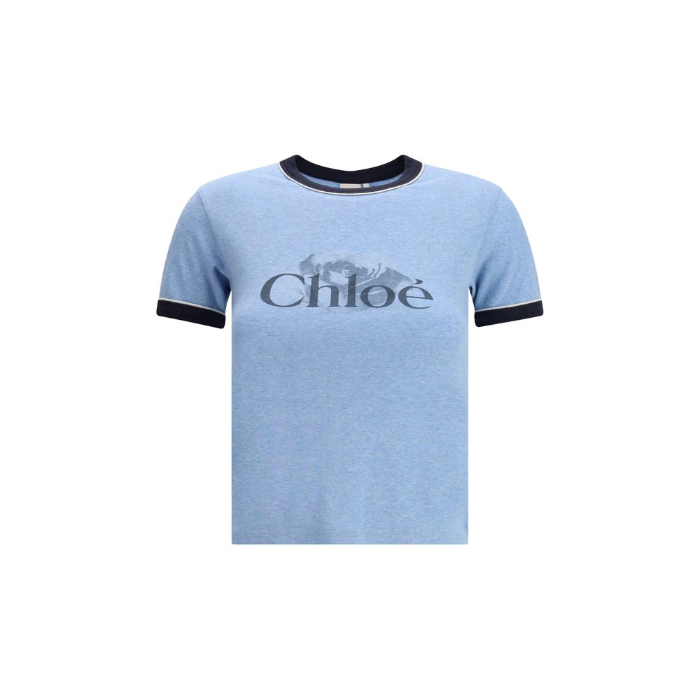 Chloé Light Blue Cotton T-Shirt