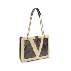 Valentino Garavani Black Lamb Ovis Aries Aries Shoulder Bag