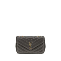 Saint Laurent Gray Calf Leather Bos Taurus Shoulder Bag