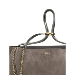 Chloé Gray Calf Leather Bos Taurus Shoulder Bag