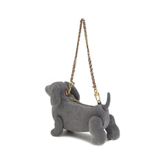 Thom Browne Gray Leather Shoulder Bag