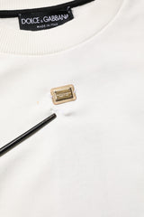 Dolce & Gabbana White DG Logo Crew Neck Sweatshirt Sweater