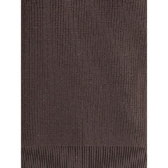 Saint Laurent Brown Lamb Leather Sweatshirt