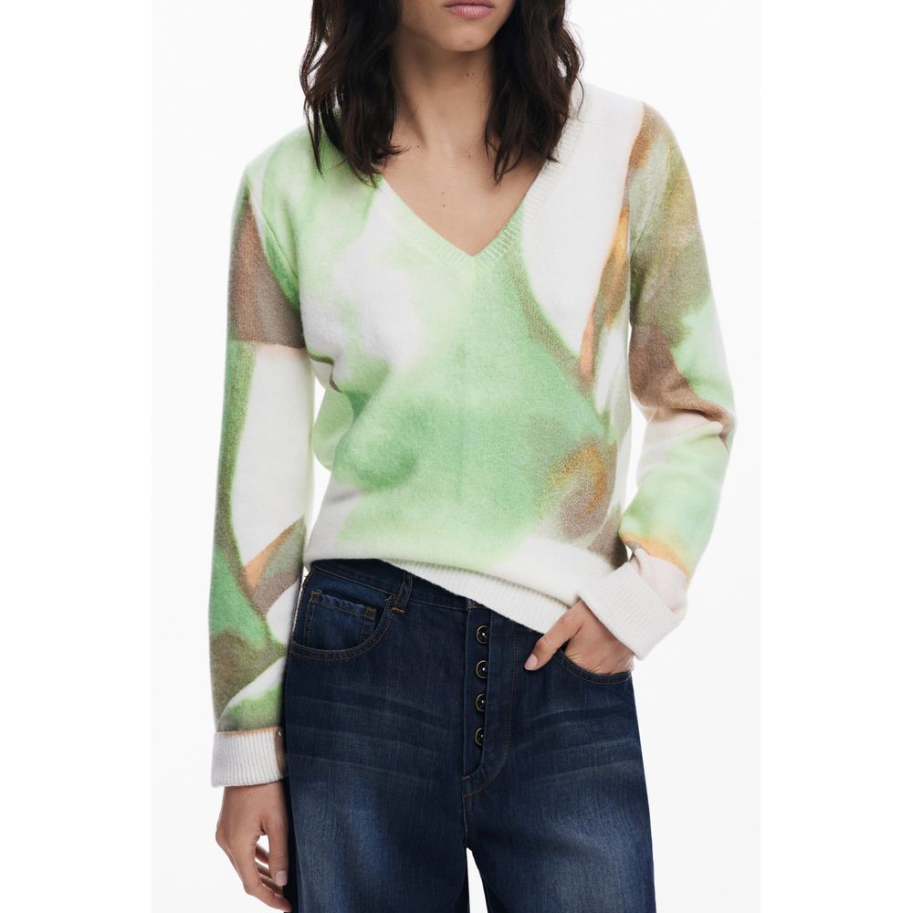 Desigual Green Elastane Sweater