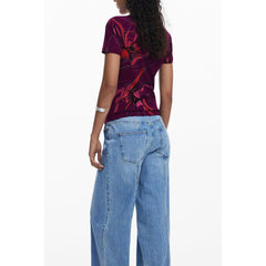 Desigual Purple Elastane T-Shirt