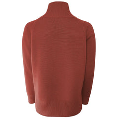 Emilio Romanelli Red Cashmere Women Sweater Turtleneck
