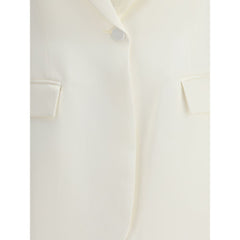 SA SU PHI White Silk Blazer