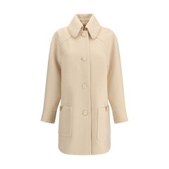Valentino Cream Fleece Wool Coat