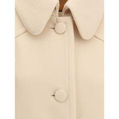 Valentino Cream Fleece Wool Coat