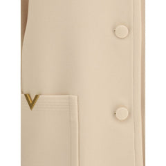 Valentino Cream Fleece Wool Coat