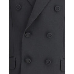 Valentino Black Polyester Coat