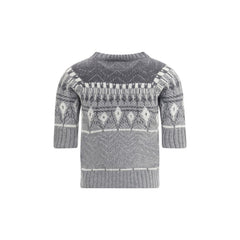 Ermanno Scervino Gray Cashmere Sweatshirt