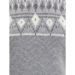 Ermanno Scervino Gray Cashmere Sweatshirt