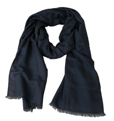 Dolce & Gabbana Modal Navy Blue Neck Wrap Men Shawl Scarf